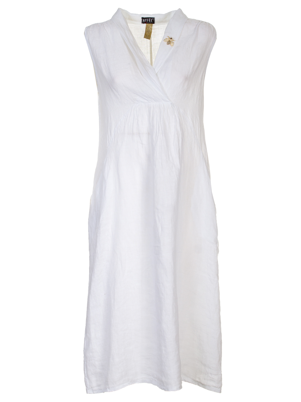 ABITO SENZA MANICA SCOLLO V , 3TG - WHITE